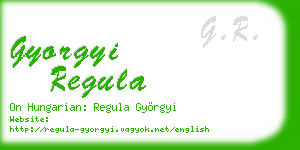 gyorgyi regula business card